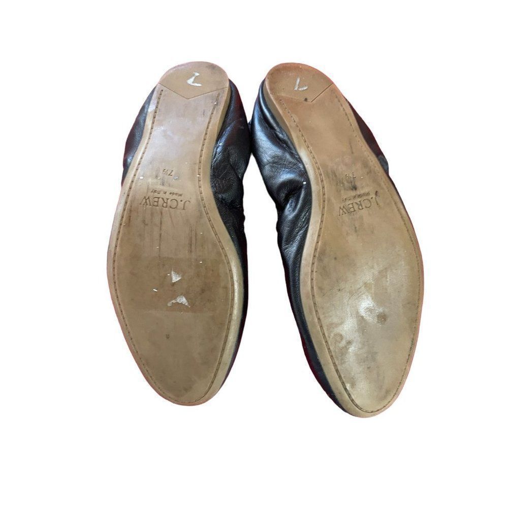 J. Crew Black Leather Ballet Flats Size 7.5 - Picture 4 of 6